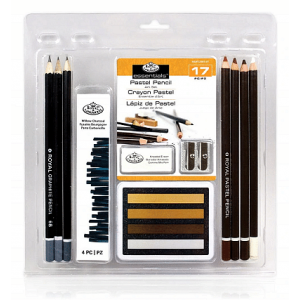 Zestaw artystyczny R&L Brush Essentials Pastel Pencil Set, 17 elementów